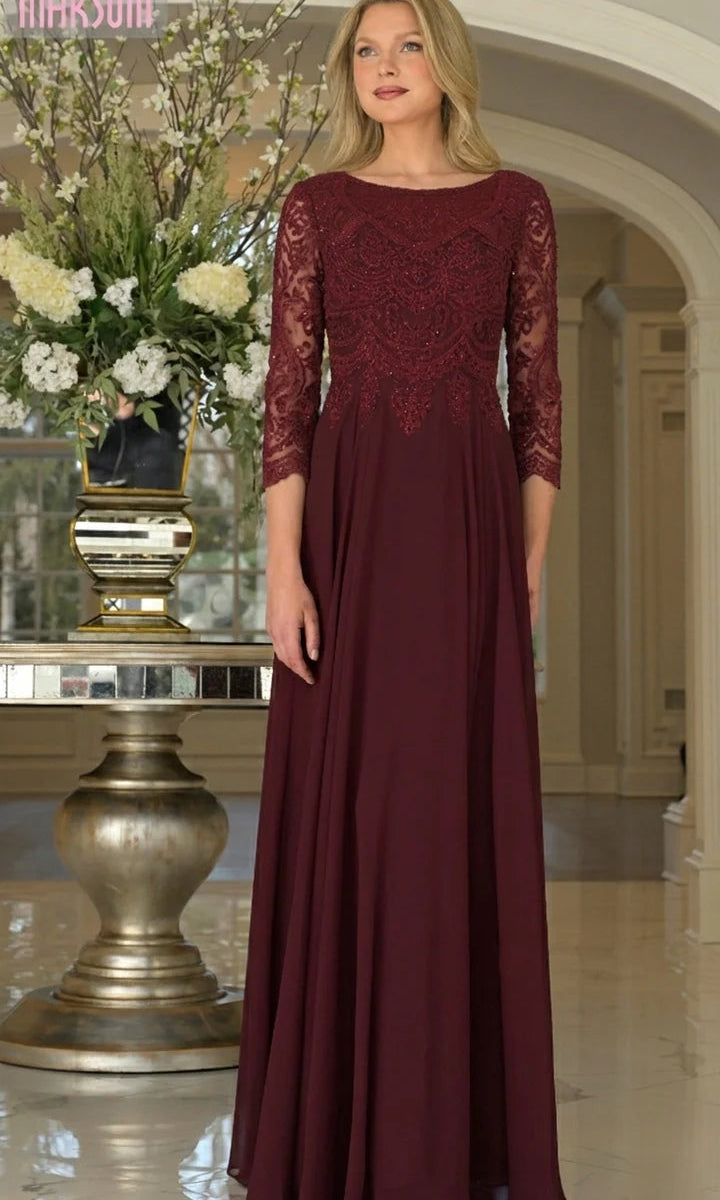 Marsoni by Colors - M238SL Embroidered Bodice Chiffon A-Line Gown - view 15