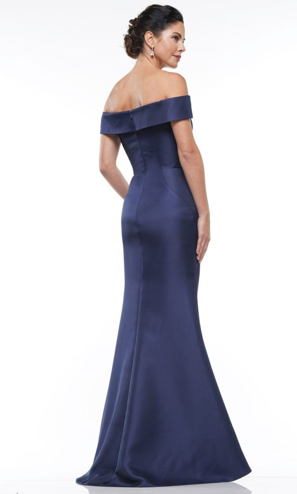 Marsoni by Colors MV1003-1 - Off Shoulder Beaded Waist Gown - view 9