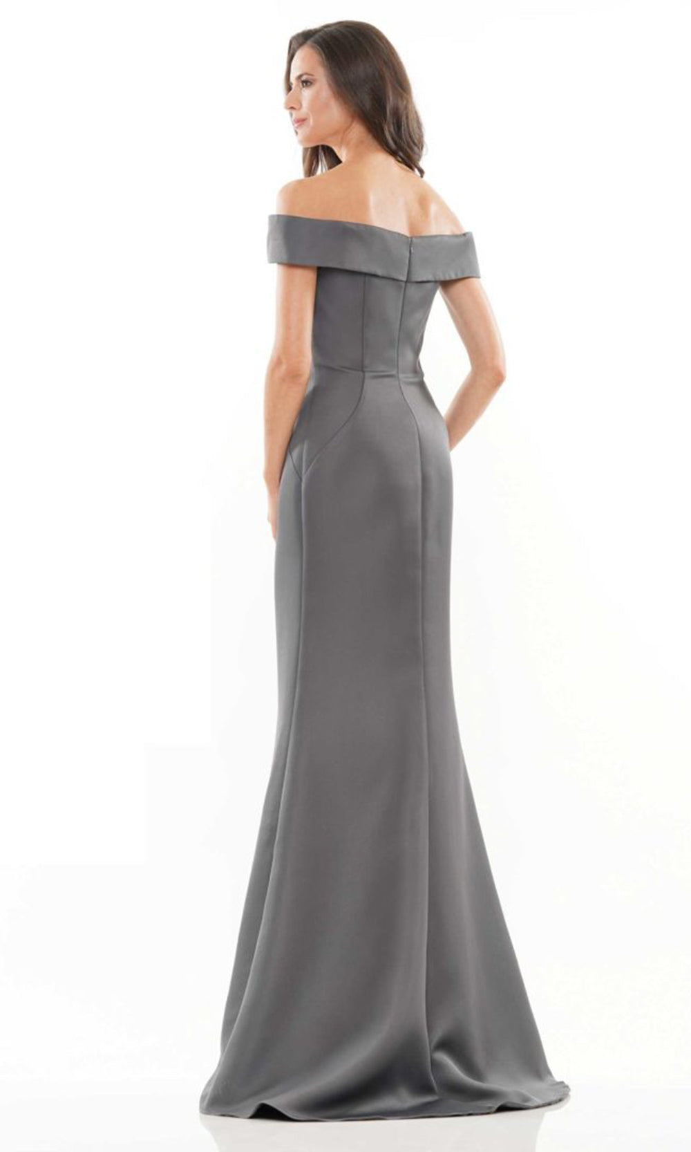 Marsoni by Colors MV1003-1 - Off Shoulder Beaded Waist Gown - view 4