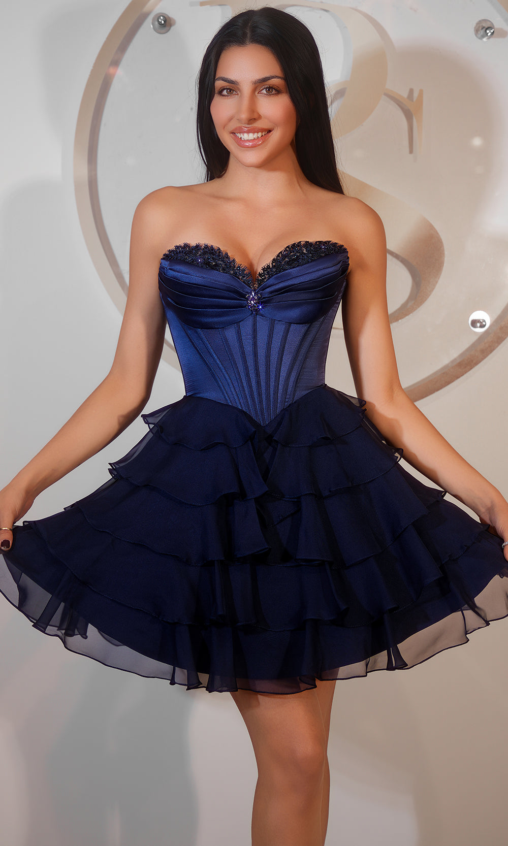Portia and Scarlett PS25792 - Corset Bodice Sweetheart Party Dress - designer homecoming dress at Silhouette Dresses