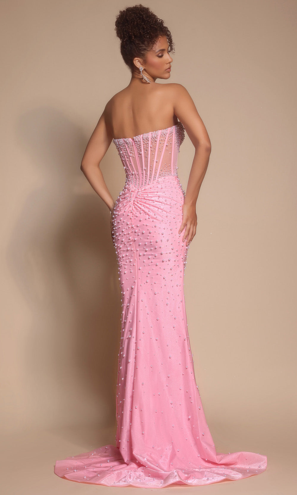 Portia and Scarlett PS26002 - Pearl Beaded Sweetheart Neckline Dress - view 10