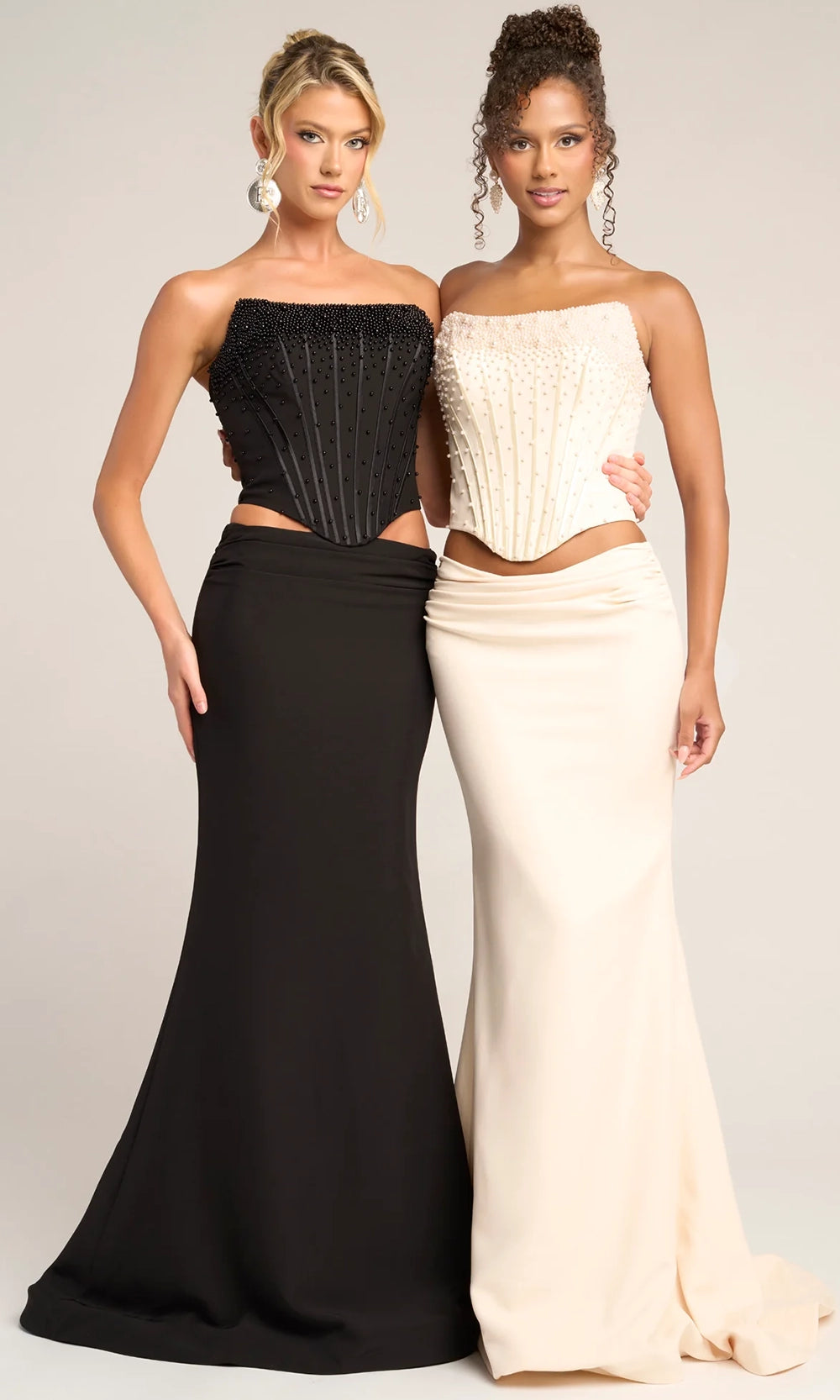 Portia and Scarlett PS26007 - Pearl Encrusted Corset Sheath Dress - view 10