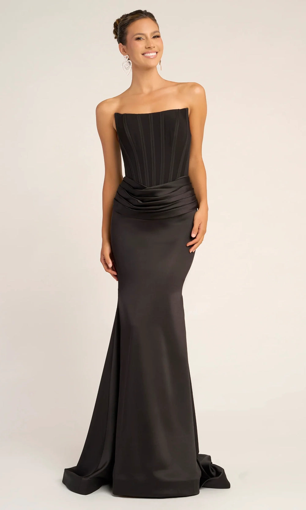 Portia and Scarlett PS26032 - Strapless Paneled Sheath Prom Dress - designer prom dress at Silhouette Dresses