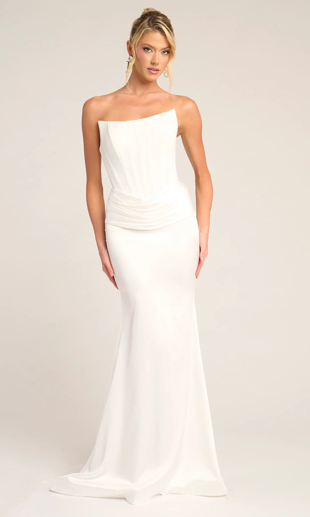 Portia and Scarlett PS26032 - Strapless Paneled Sheath Prom Dress - view 4