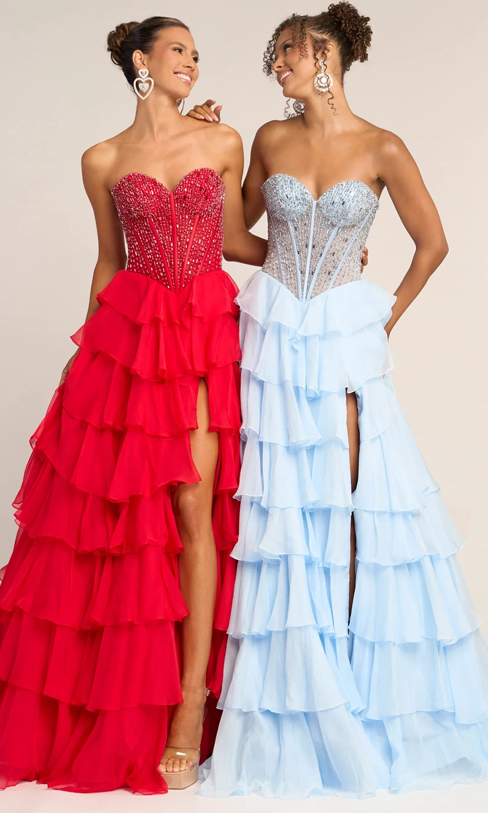 Portia and Scarlett PS26037 - Embellished Corset Ruffle Prom Dress - view 7