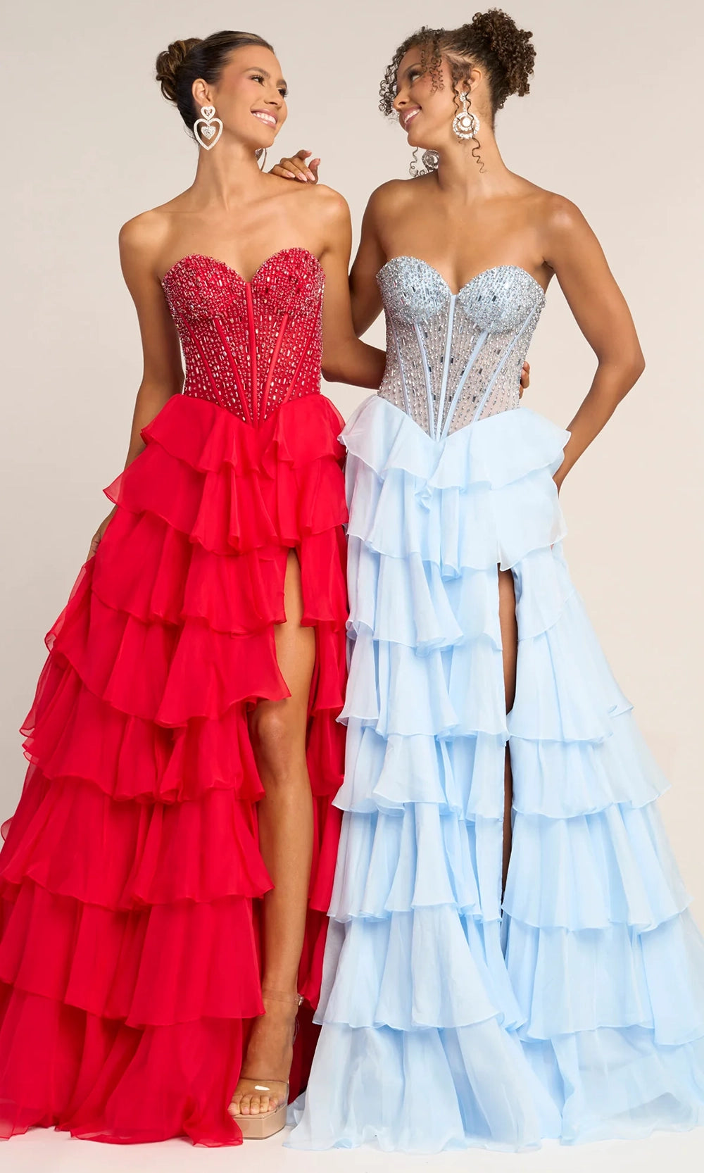 Portia and Scarlett PS26037 - Embellished Corset Ruffle Prom Dress - view 8