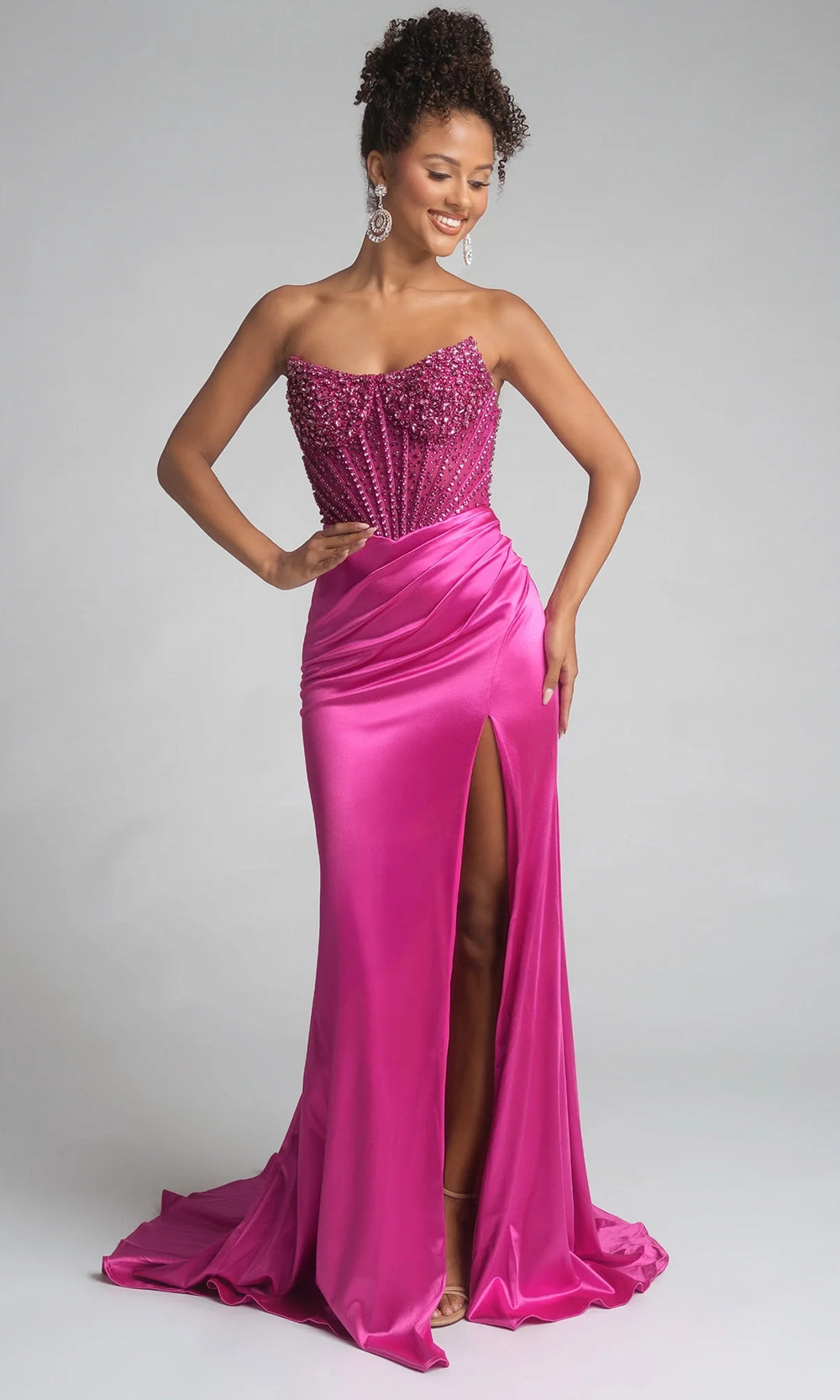 Portia and Scarlett PS26041 - Jeweled Corset Scoop Prom Dress - view 14