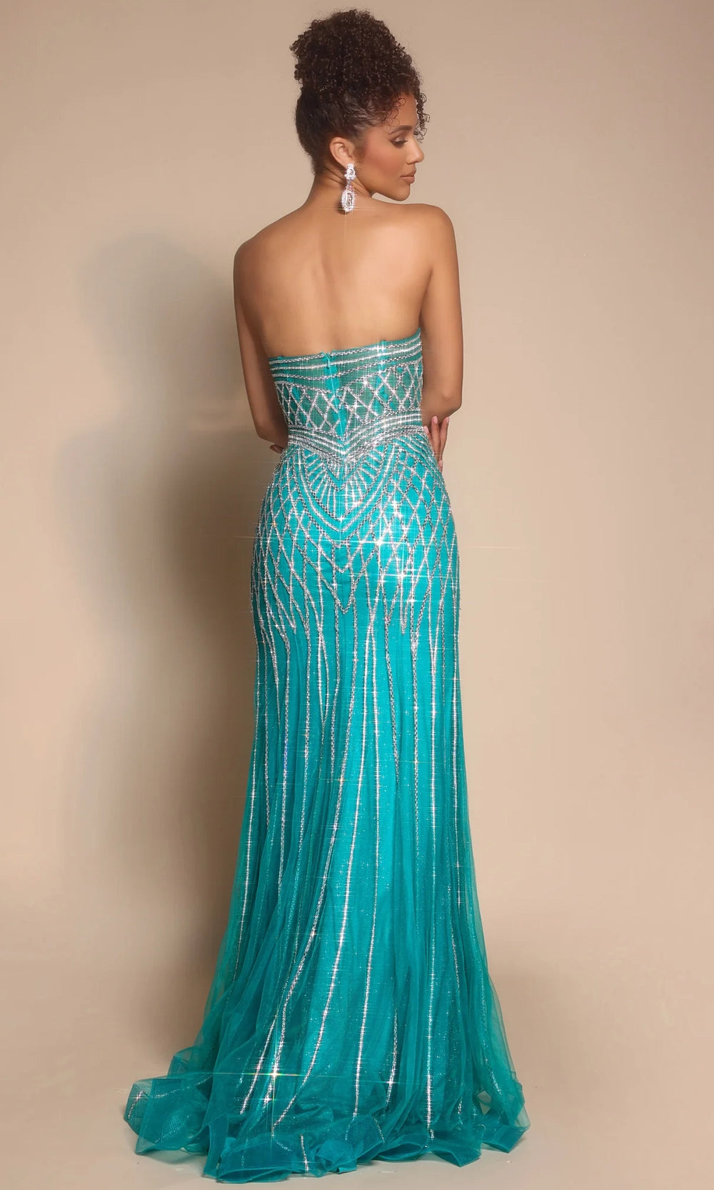 Portia and Scarlett PS26072 - Sweetheart Neck Beaded Sparkle Dress - view 10