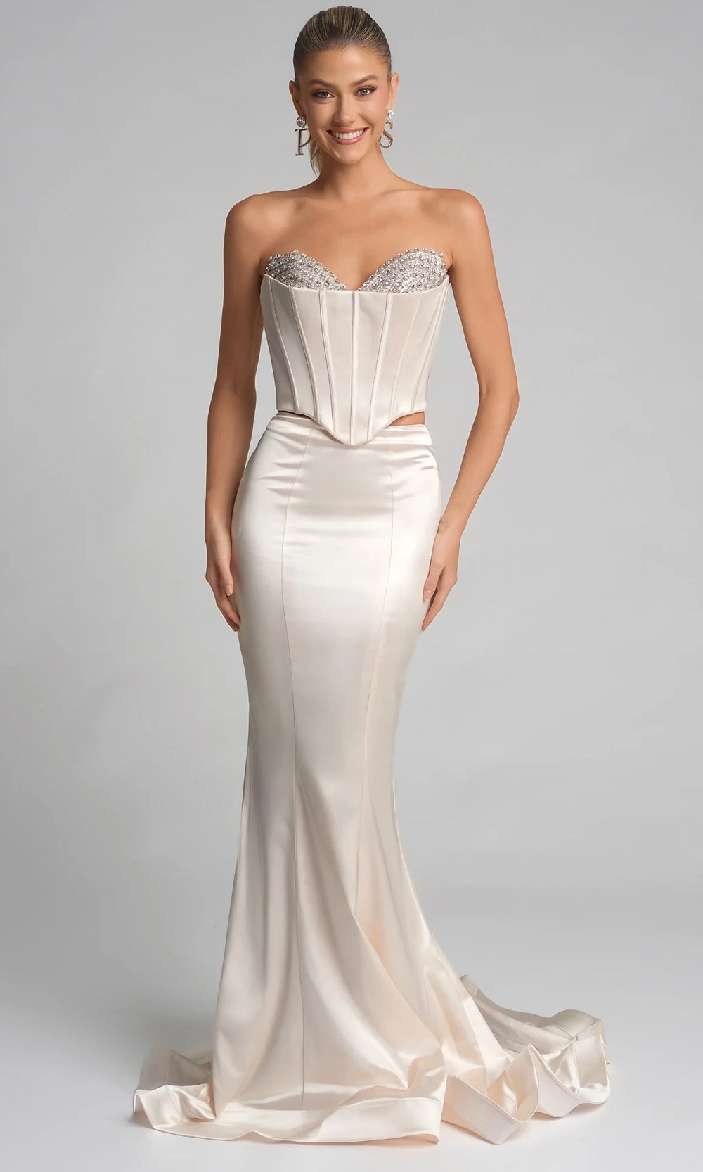 Portia and Scarlett PS26170 - Sweetheart Two Piece Bustier Dress - back view