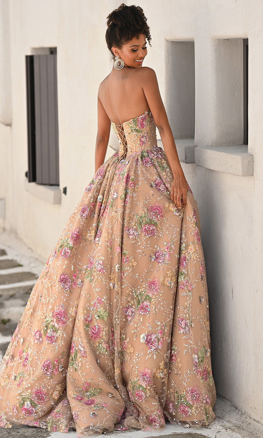Portia and Scarlett PS26215 - Floral Sweetheart Neck Ballgown - view 4