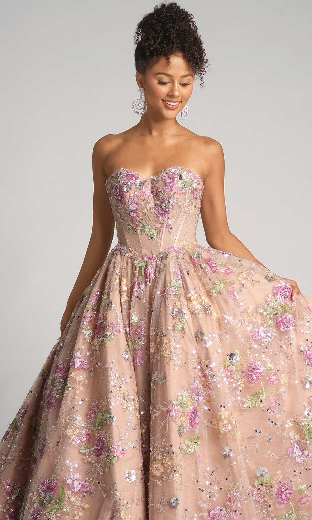 Portia and Scarlett PS26215 - Floral Sweetheart Neck Ballgown - view 6