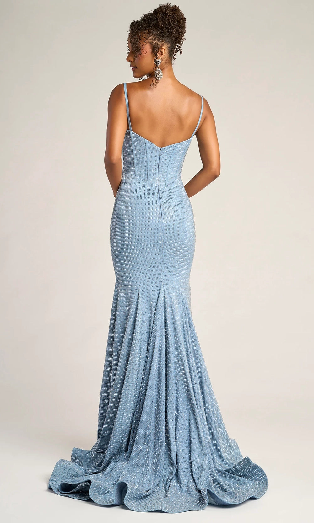 Portia and Scarlett PS26258 - Corset Beaded Mermaid Gown - back view