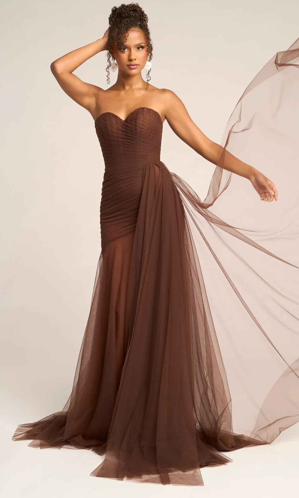 Portia and Scarlett PS26307E - Ruched Sweetheart Dress With Side Drape - designer prom dress at Silhouette Dresses