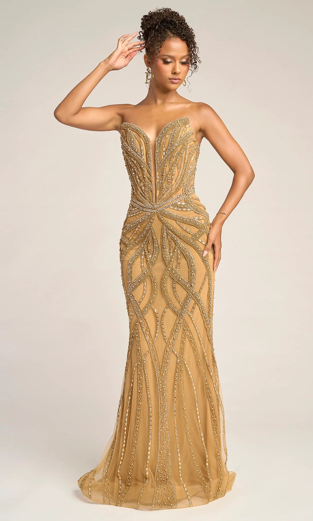 Portia and Scarlett PS26401C - Intricate Beaded Sweetheart Prom Dress - view 14