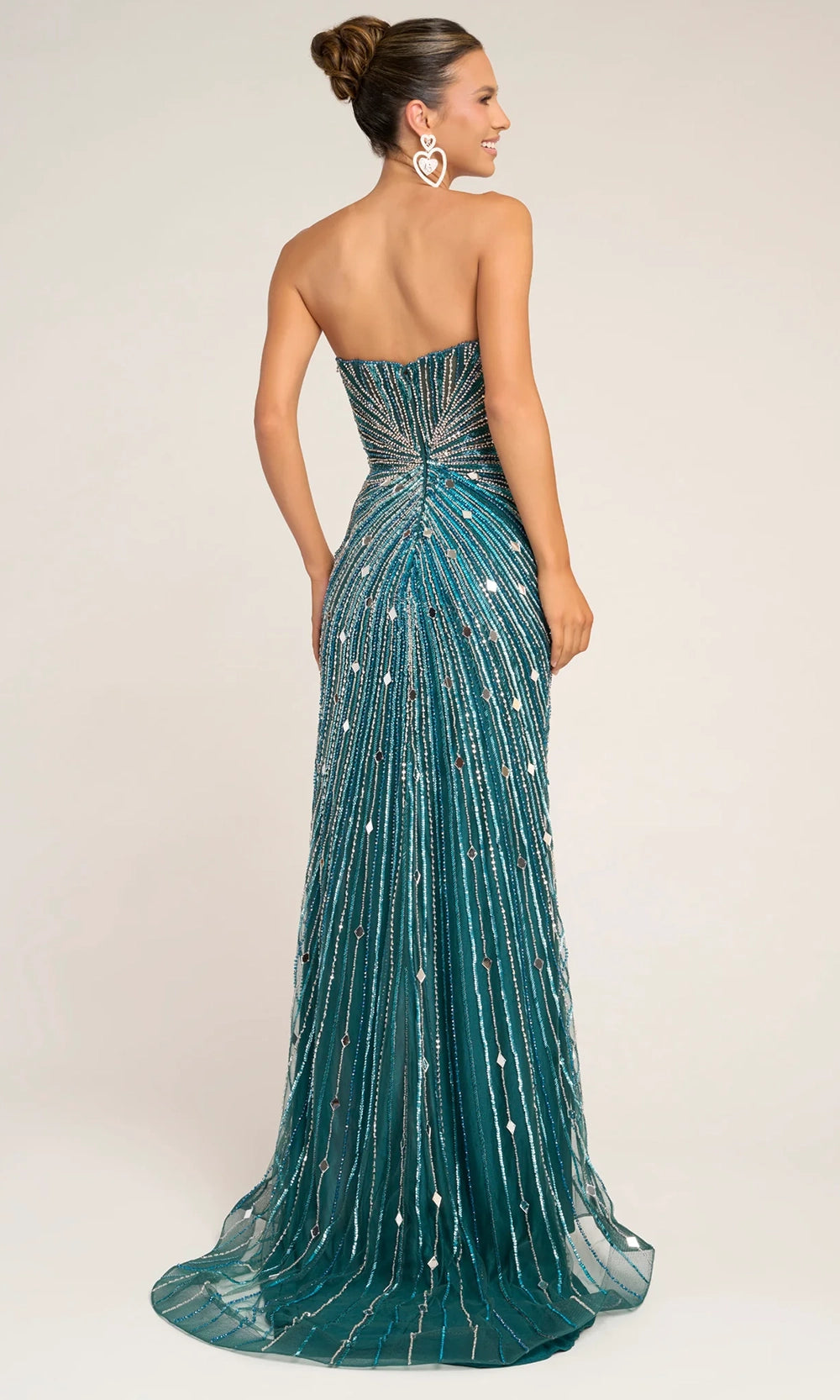 Portia and Scarlett PS26409C - Strapless Mirror Beaded Prom Dress - view 5