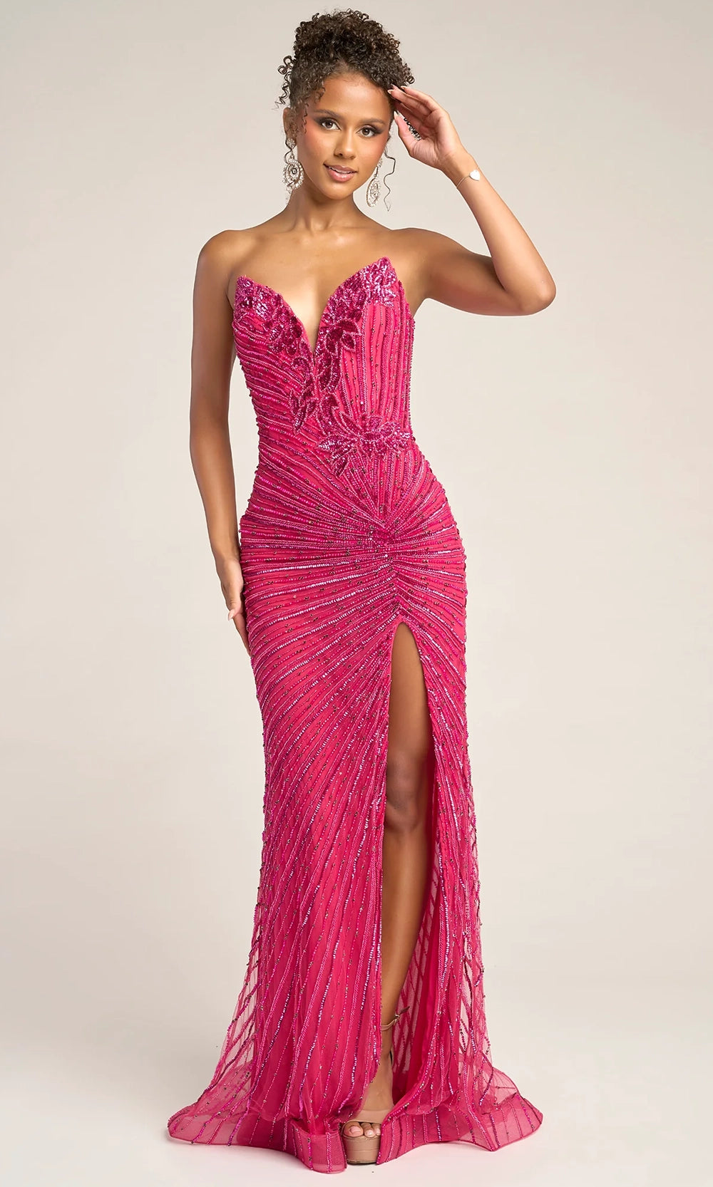 Portia and Scarlett PS26422C - Fitted Bodice Strapless Prom Dress - designer prom dress at Silhouette Dresses