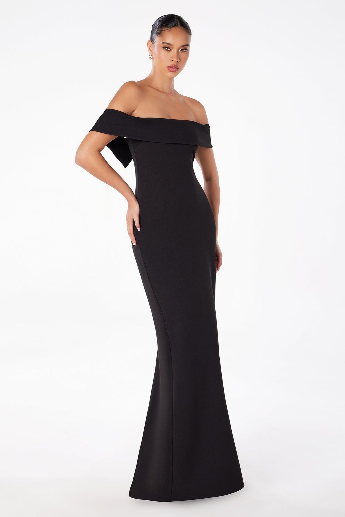 Ladivine T2011 - Off Shoulder Fitted Gown