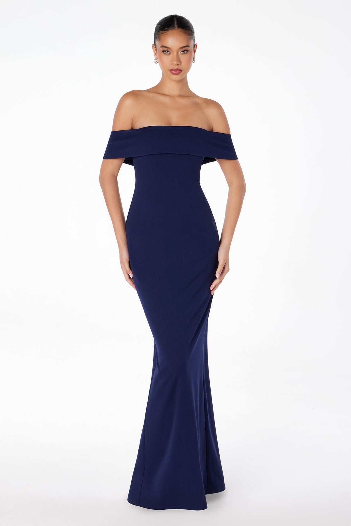 Ladivine T2011 - Off Shoulder Fitted Gown