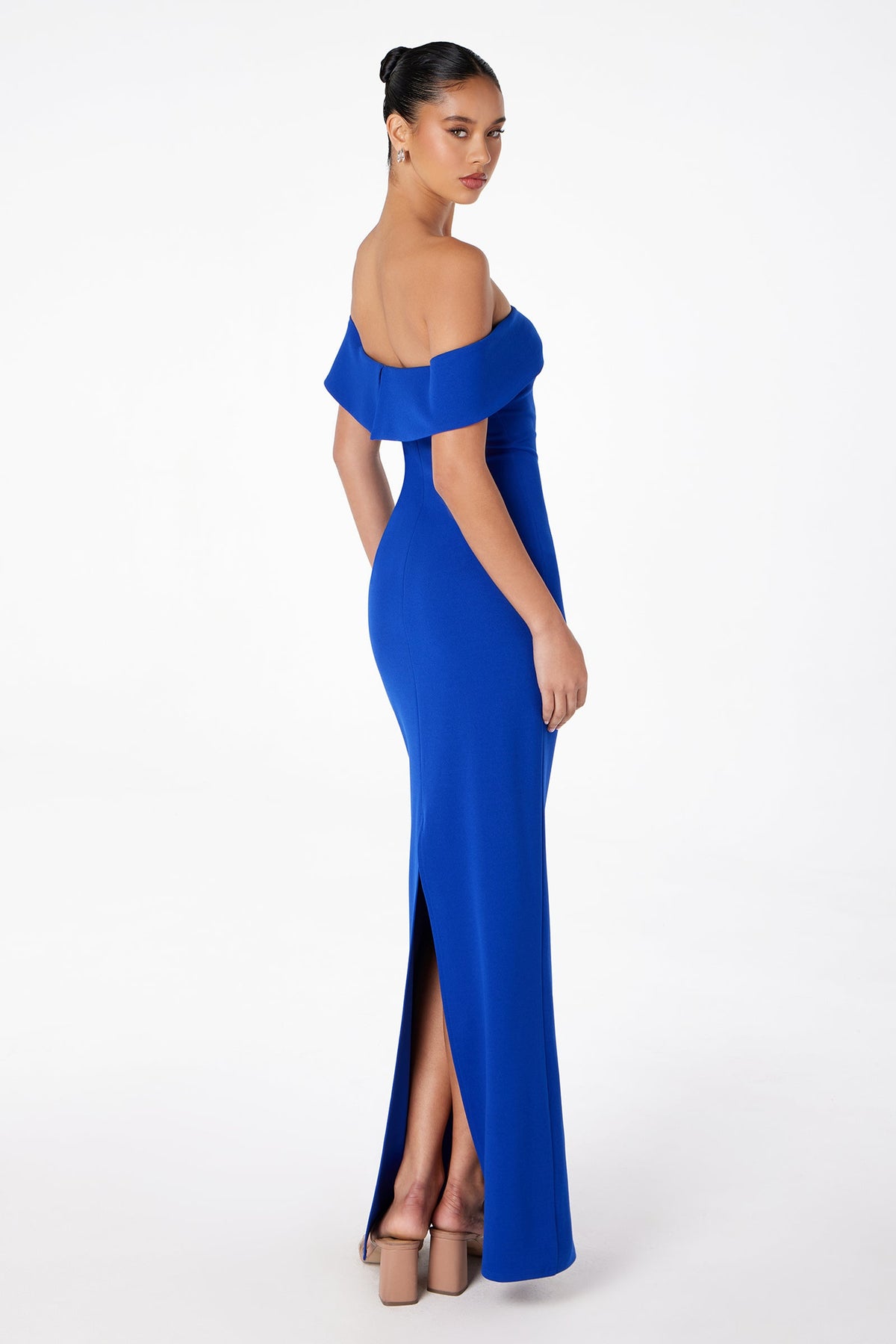 Ladivine T2011 - Off Shoulder Fitted Gown