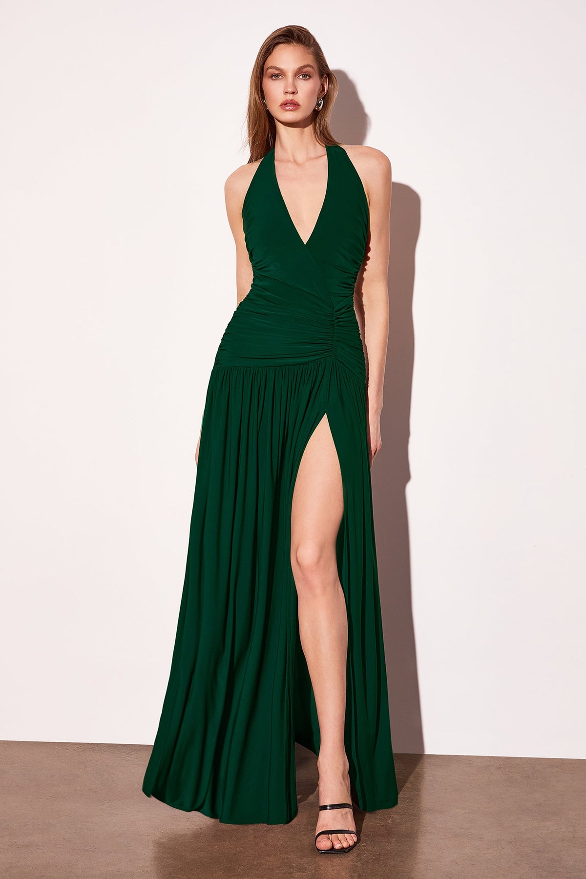 Ladivine T502 - Halter Open Back A-Line Dress