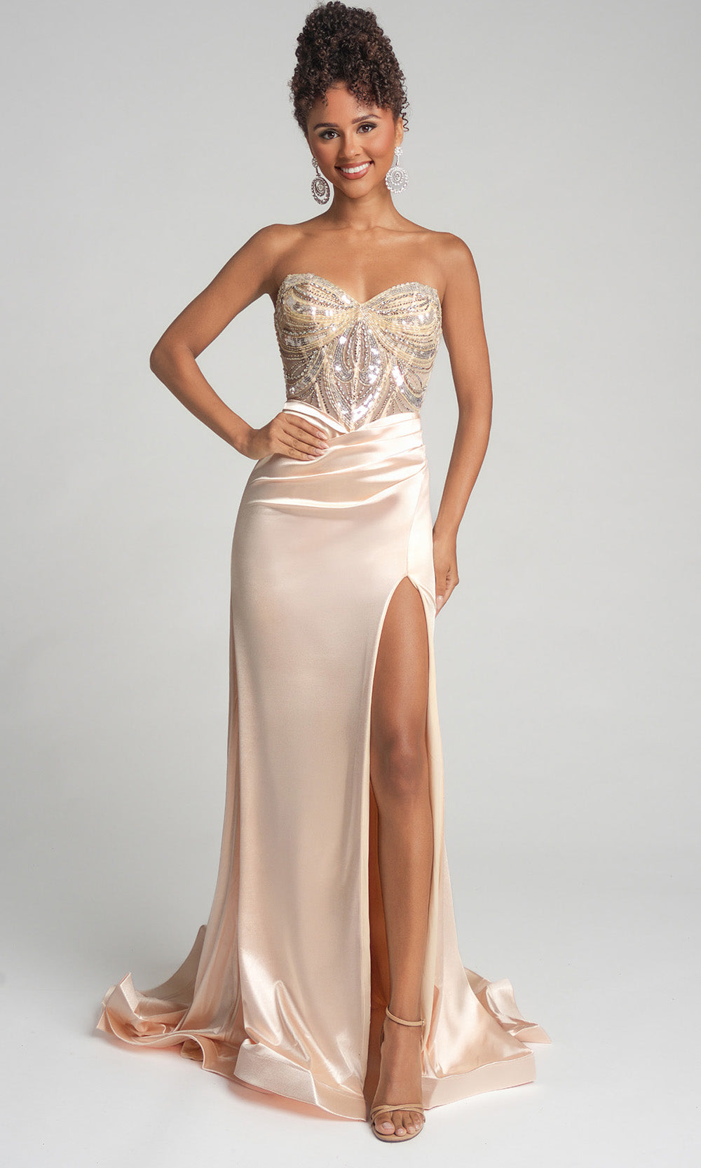 Portia and Scarlett XO065 - Sweetheart Beaded Corset Evening Dress - view 6