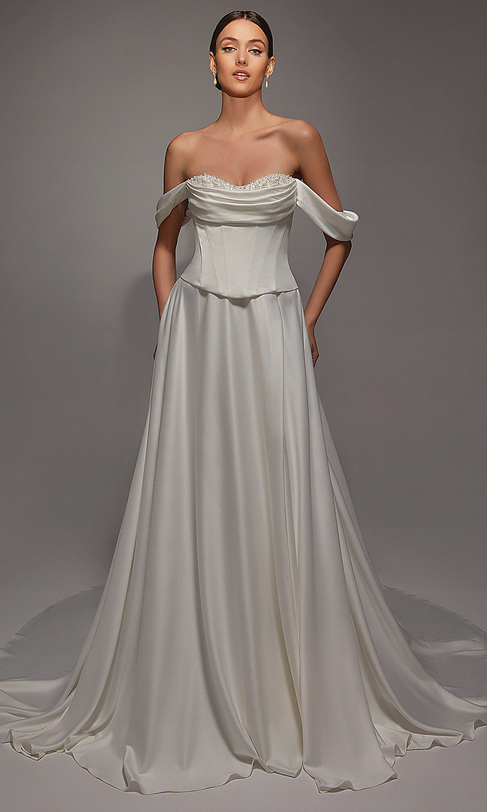 Alyce Paris 7142 - Corset Bodice Gown with Luxe Train - designer wedding dress at Silhouette Dresses