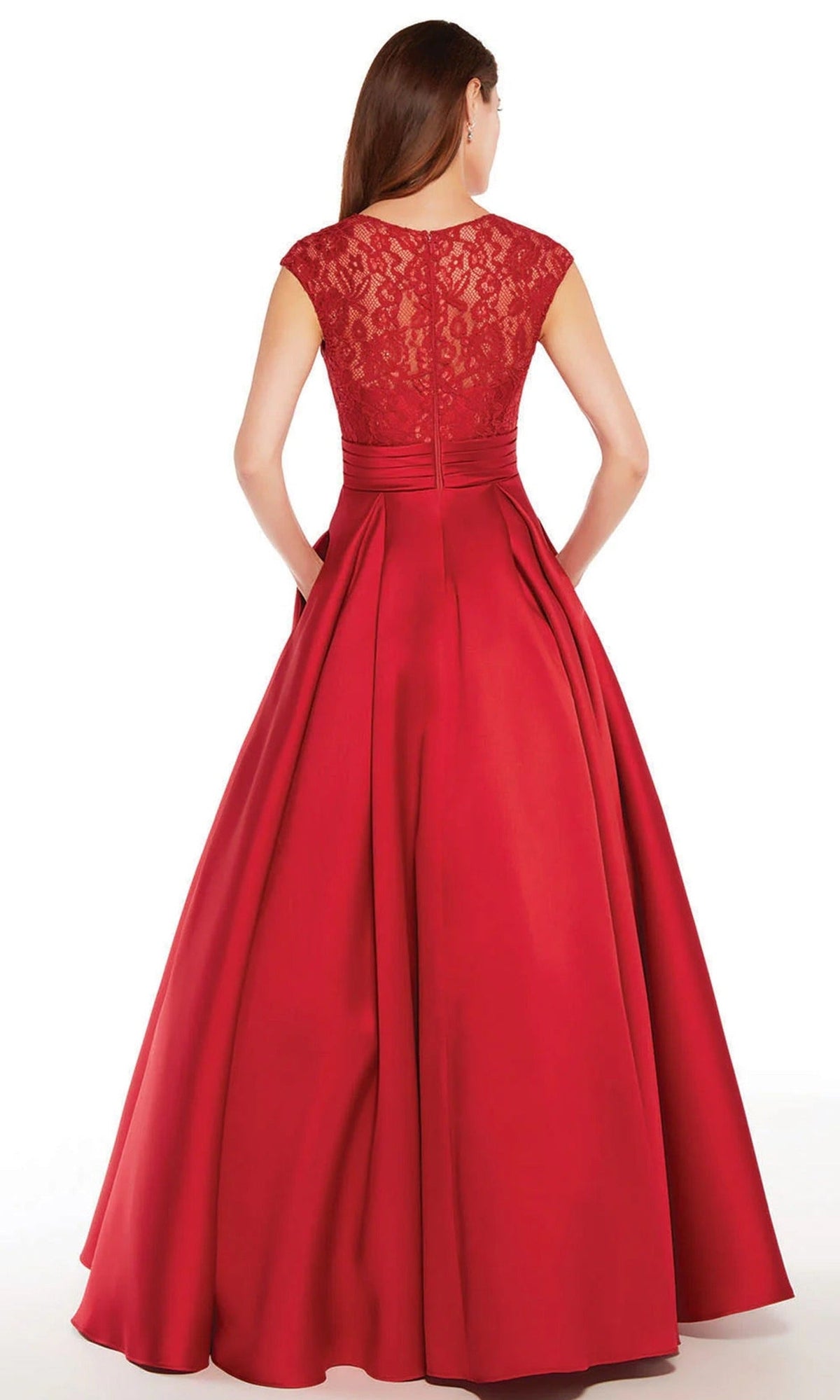 Alyce Paris 27278 - Lace Bodice Mikado A-Line Gown