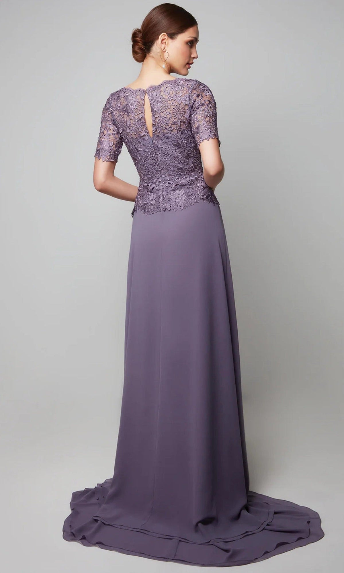 Alyce Paris 27556 - Tiered Hem Scalloped V-Neck Dress