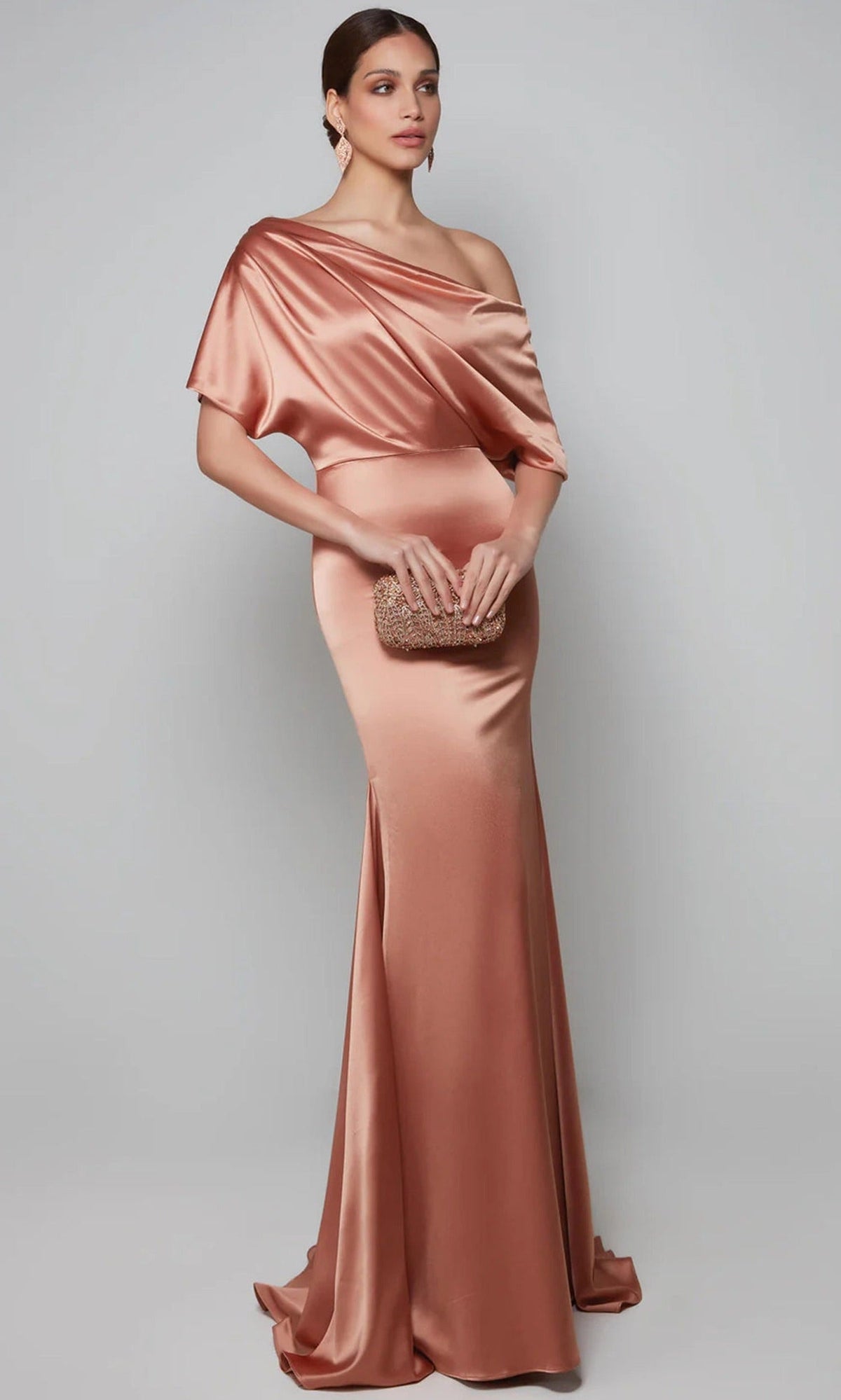 Alyce Paris 27560 - Draped Bodice Short Sleeve Gown