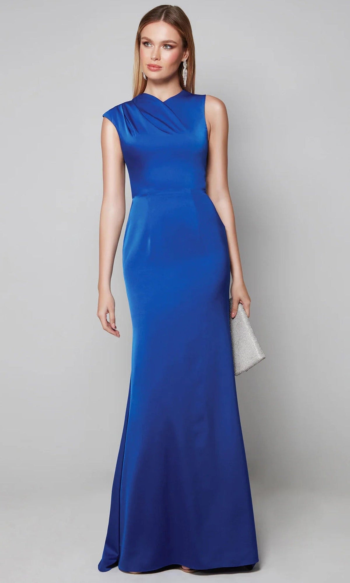 Alyce Paris 27598 - High Neck Faille Sheath Gown