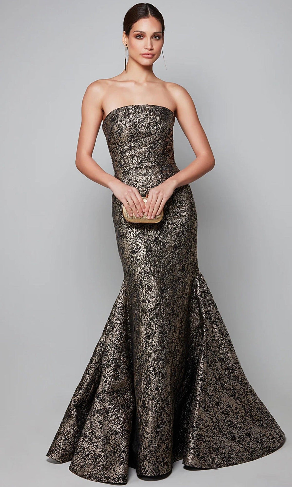 Alyce Paris 27621 - Mermaid Skirt Strapless Jacquard Dress