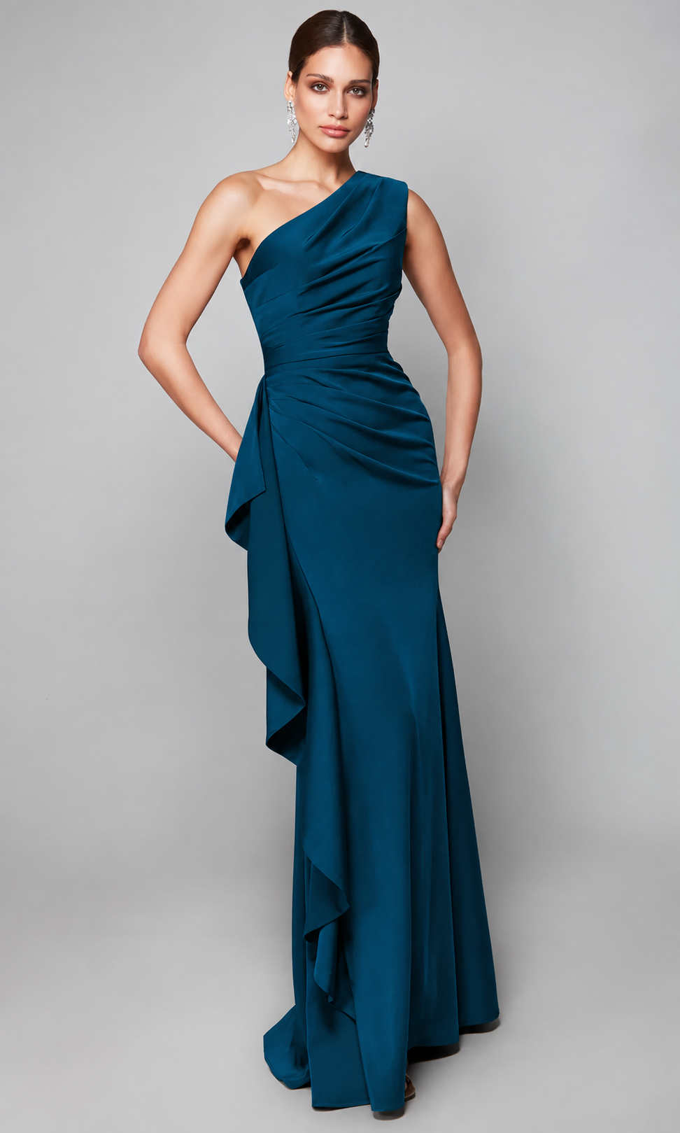 Alyce Paris 27624 - One Shoulder Draped Evening Gown