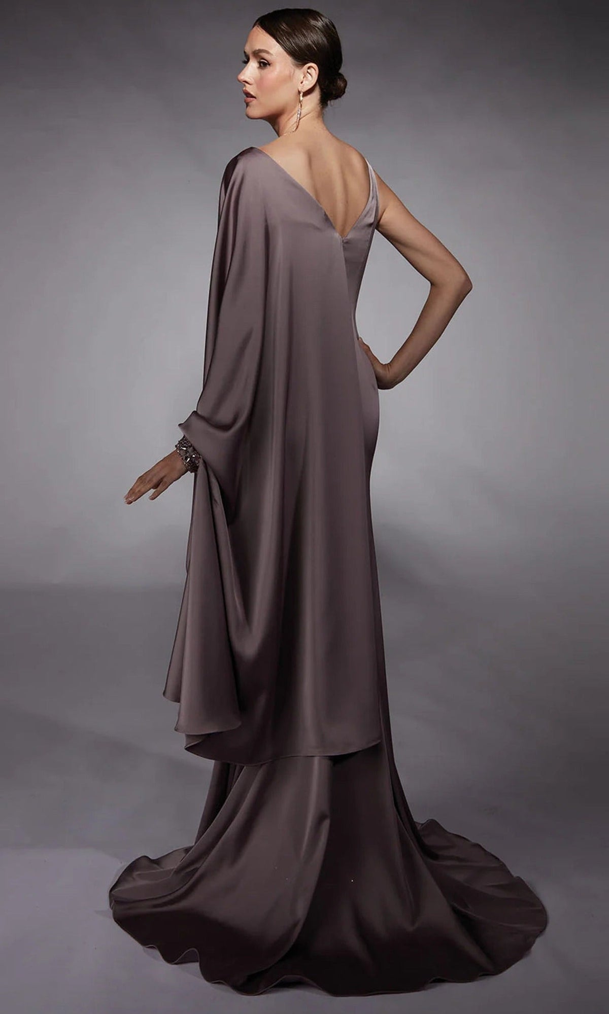 Alyce Paris 27722 - Satin One Shoulder Pleated Gown