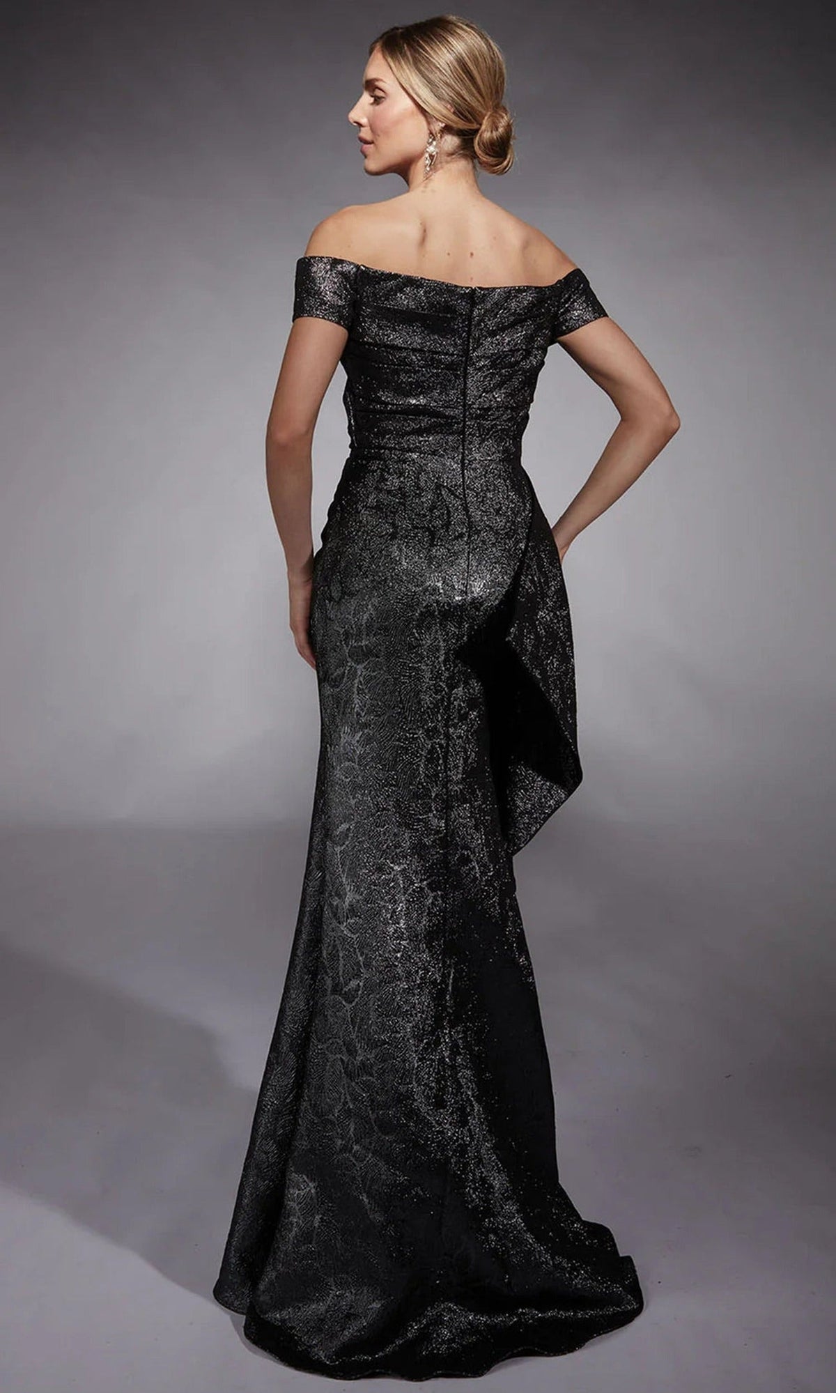 Alyce Paris 27735 - Off Shoulder Foldover Sheath Gown