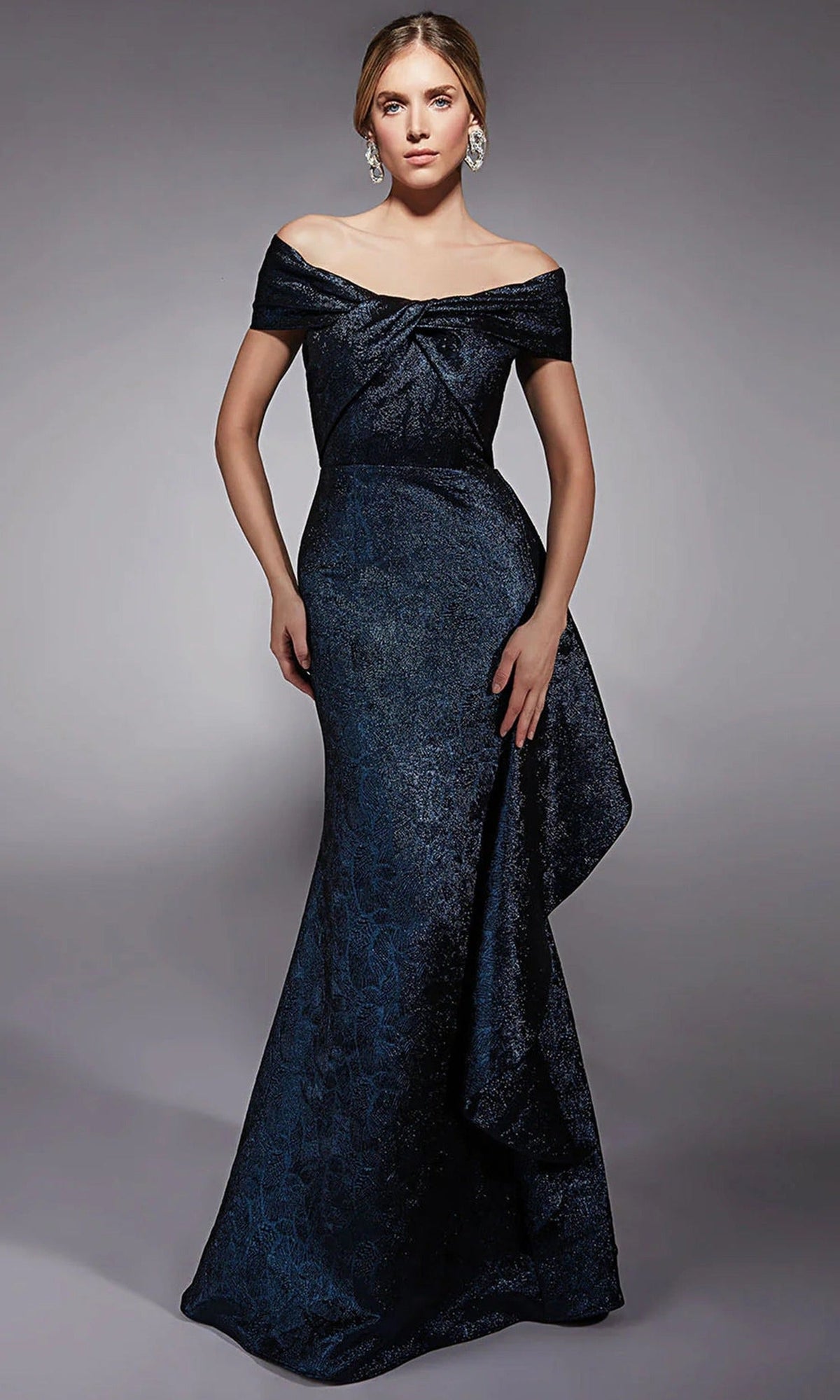 Alyce Paris 27774 - Knotted Off Shoulder Mermaid Gown