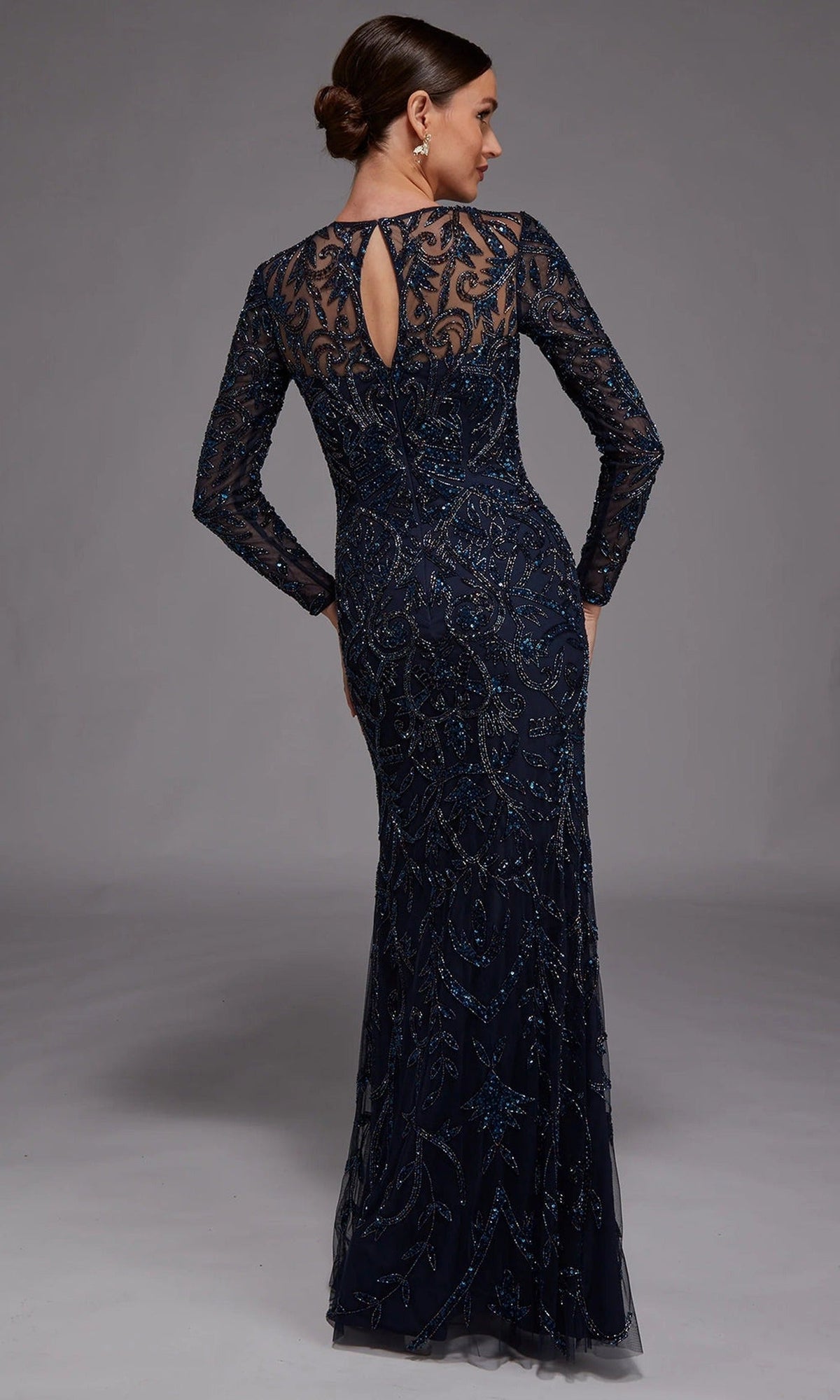 Alyce Paris 27778 - Beaded Illusion Sleeve Formal Gown