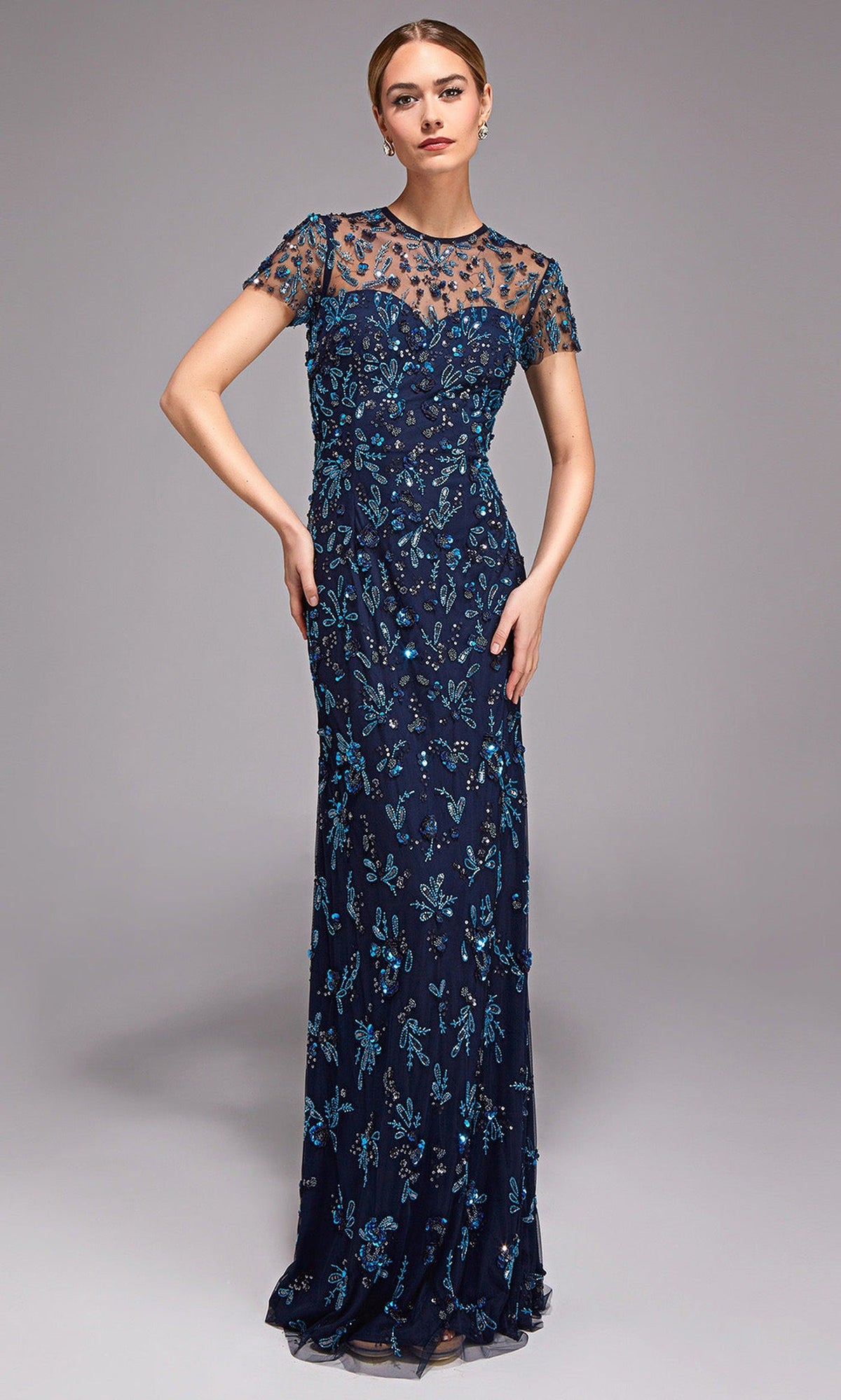 Alyce Paris 27789 - Illusion Neckline Beaded Evening Gown