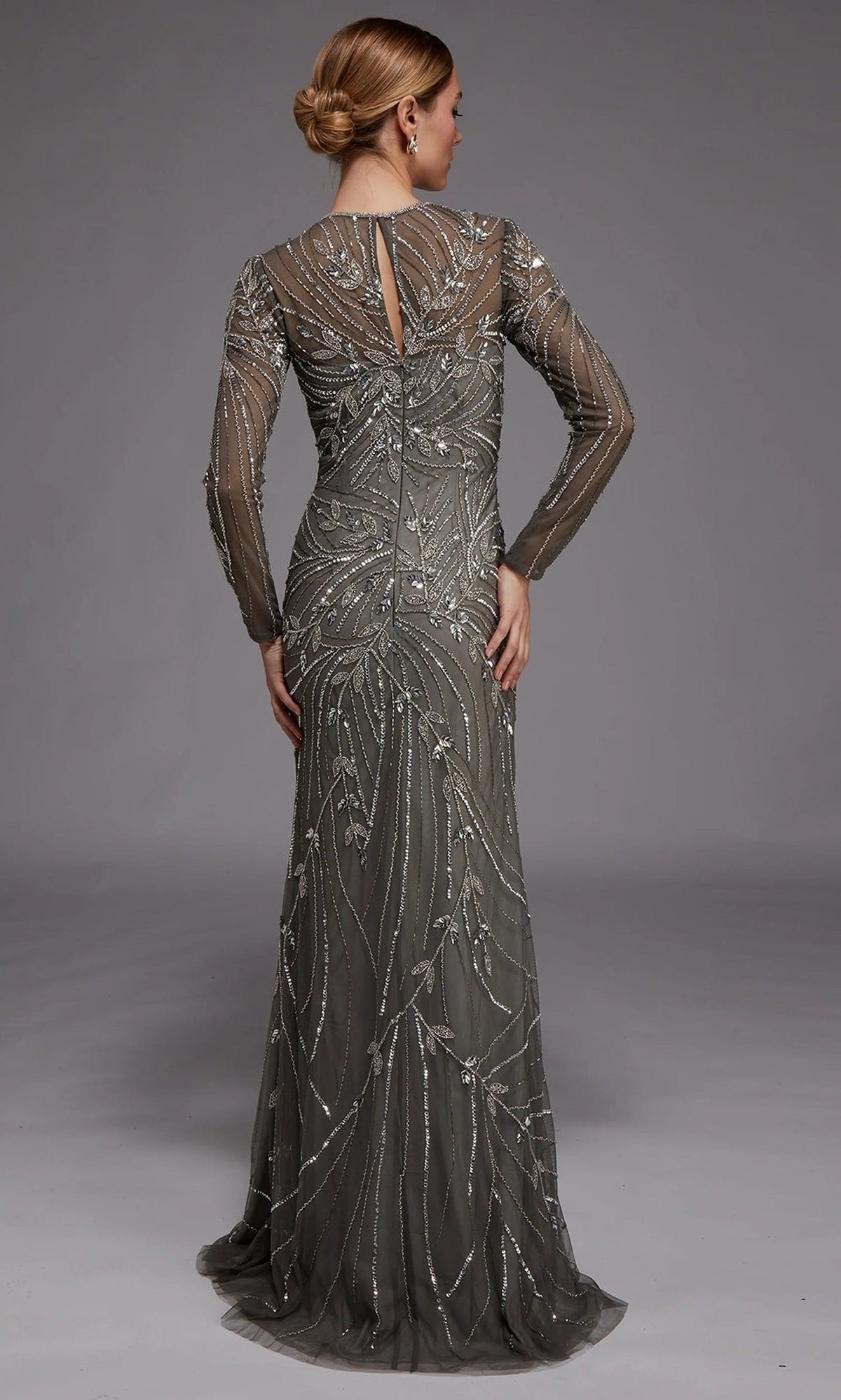 Alyce Paris 27801 - Beaded Illusion Sleeve Evening Gown