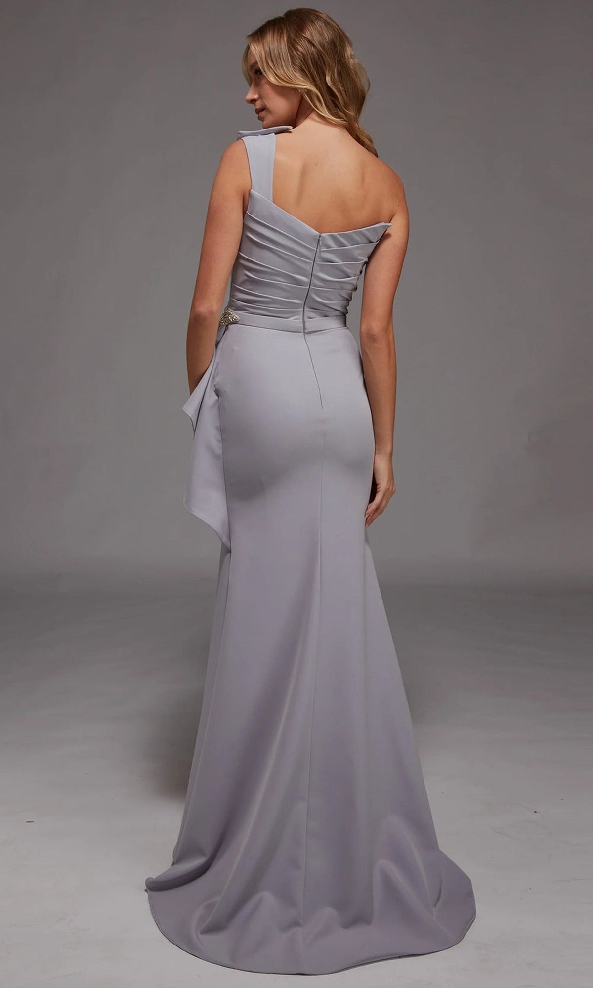 Alyce Paris 27812 - One Shoulder Draped Waist Gown