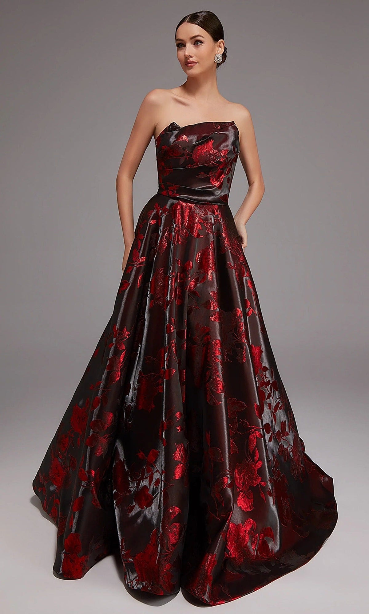 Alyce Paris 27862 - Strapless Ball Gown with Detachable Sleeves