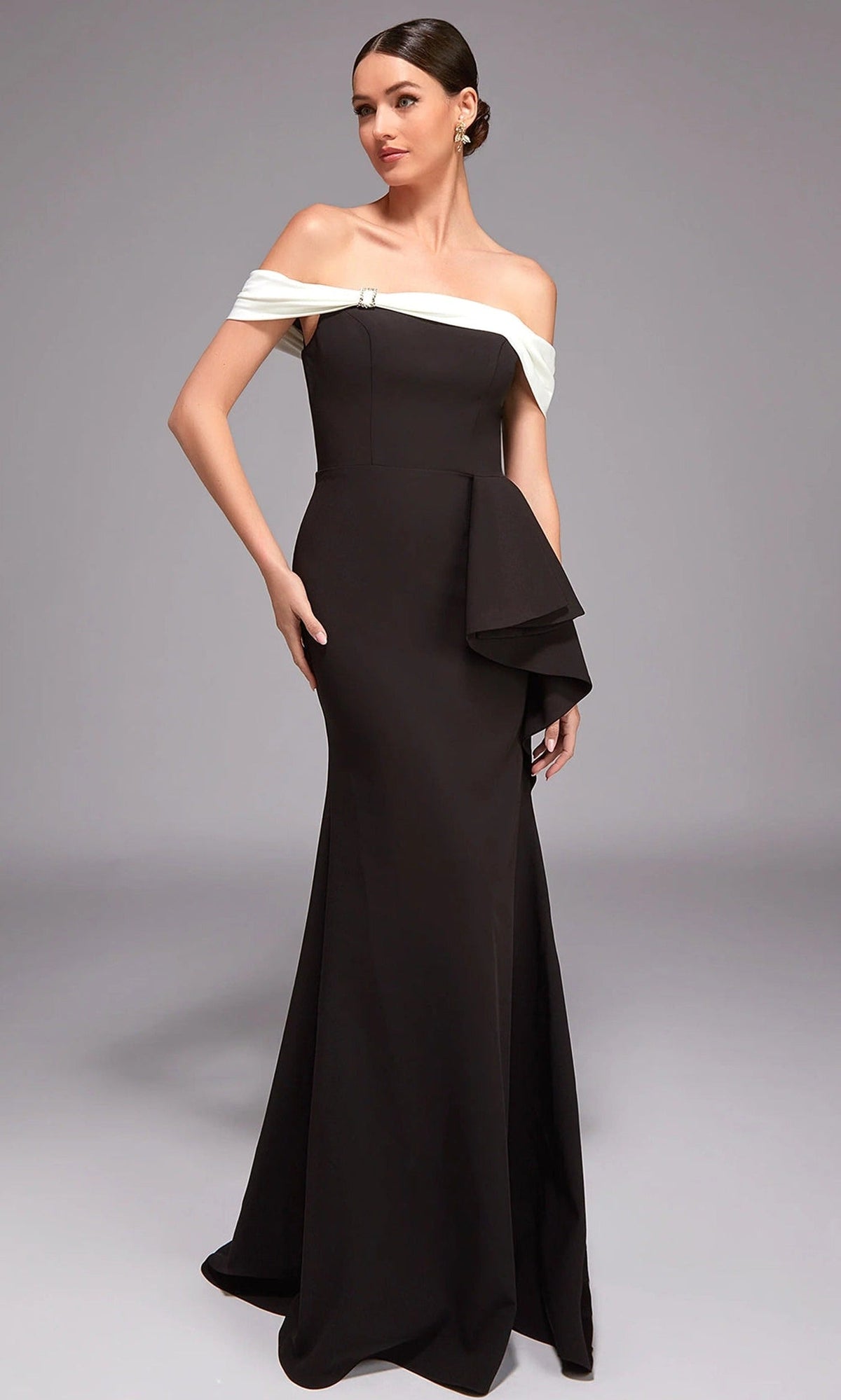 Alyce Paris 27877 - Off Shoulder Ruffle Evening Gown