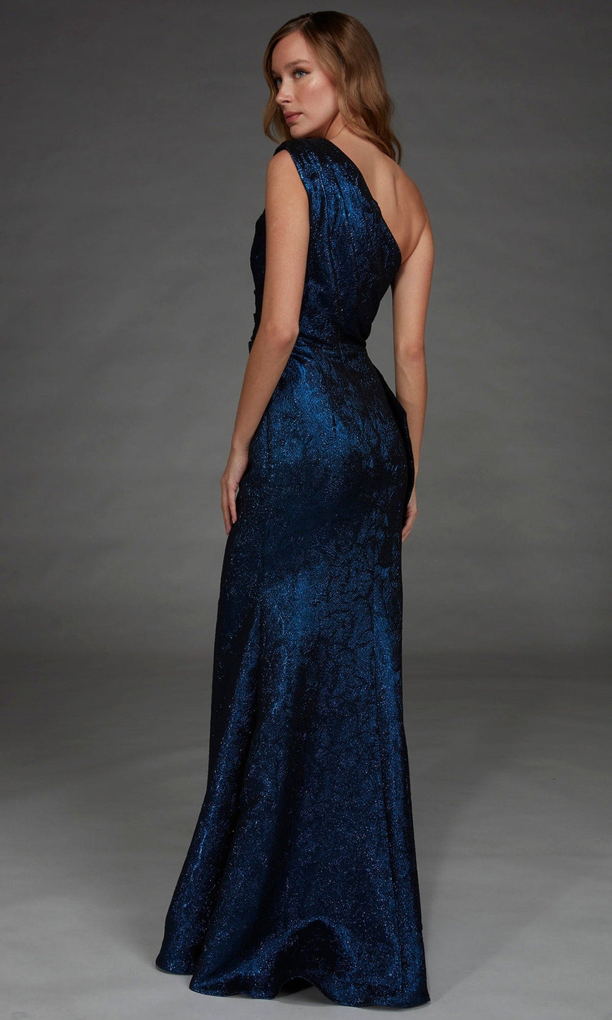 Alyce Paris 27885 - Jacquard Sleeveless Asymmetric Formal Gown