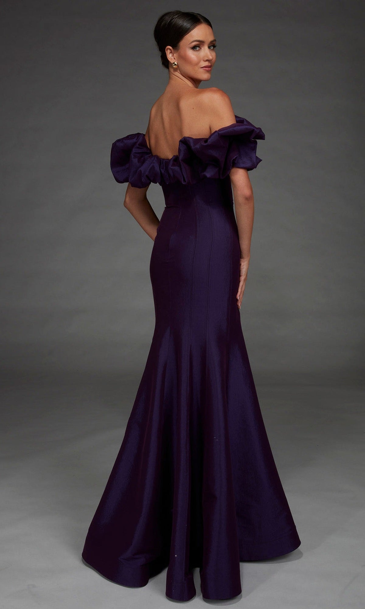 Alyce Paris 27895 - Ruffled Neckline Taffeta Mermaid Gown