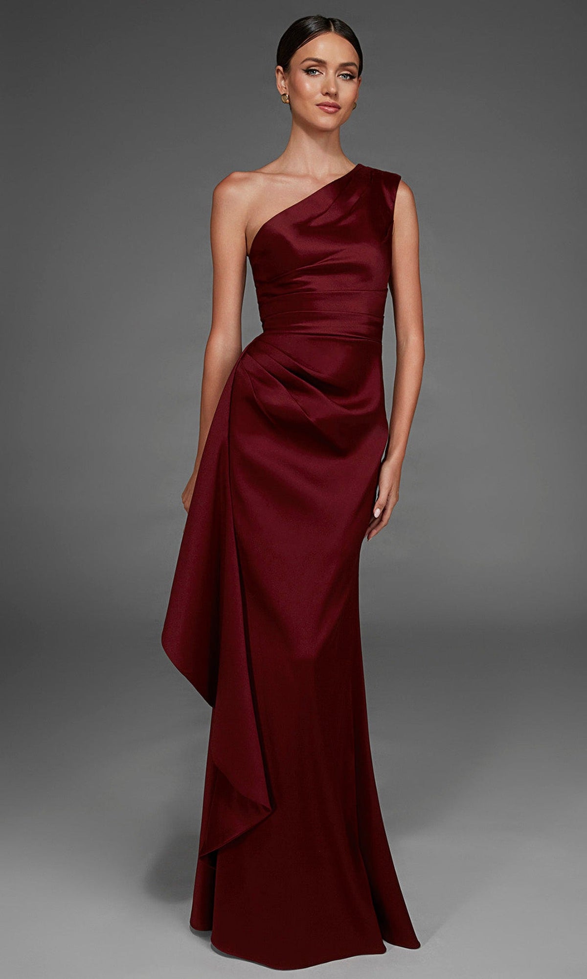 Alyce Paris 27913 - One Shoulder Long Gown with Side Draped