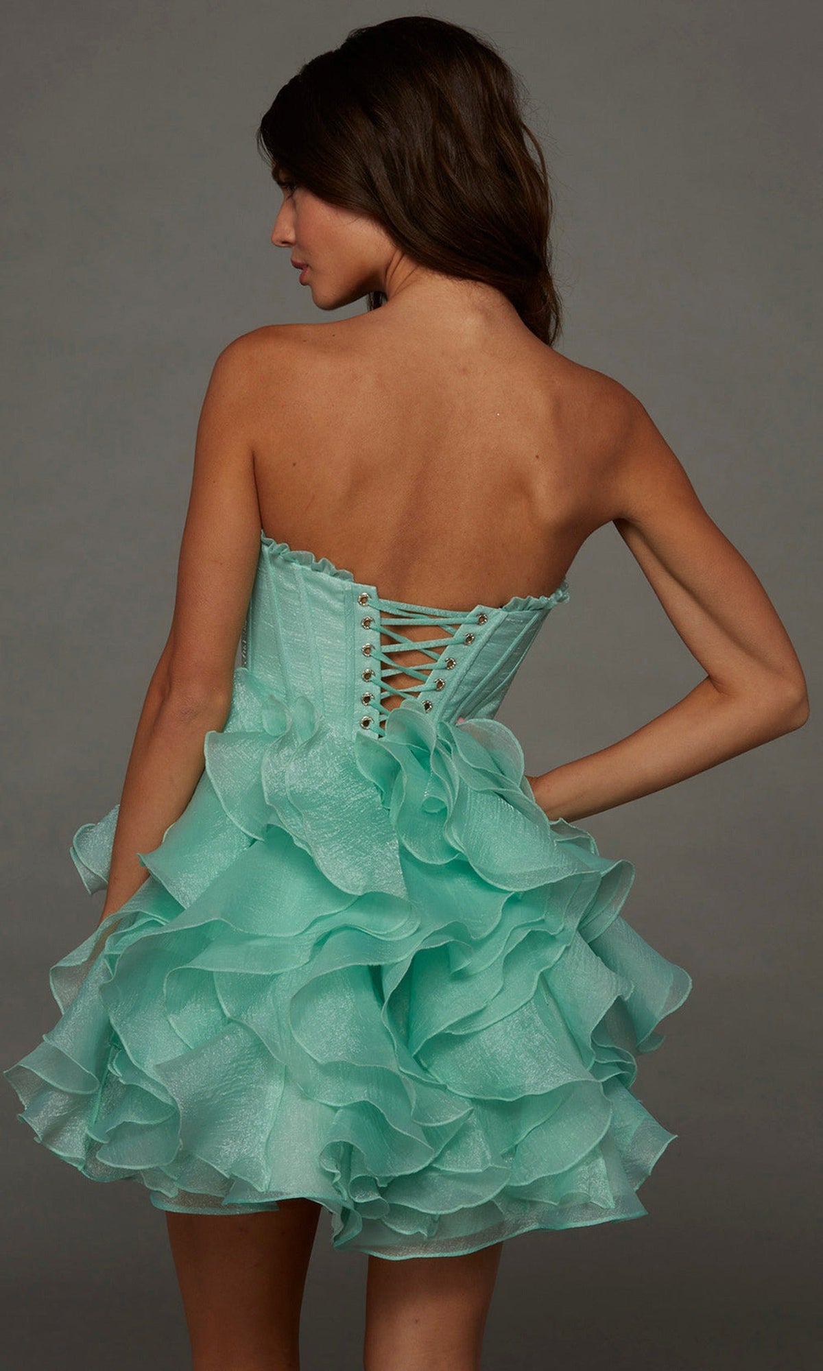 Alyce Paris 30098 - Ruffle Skirt Scoop Neck Cocktail Dress