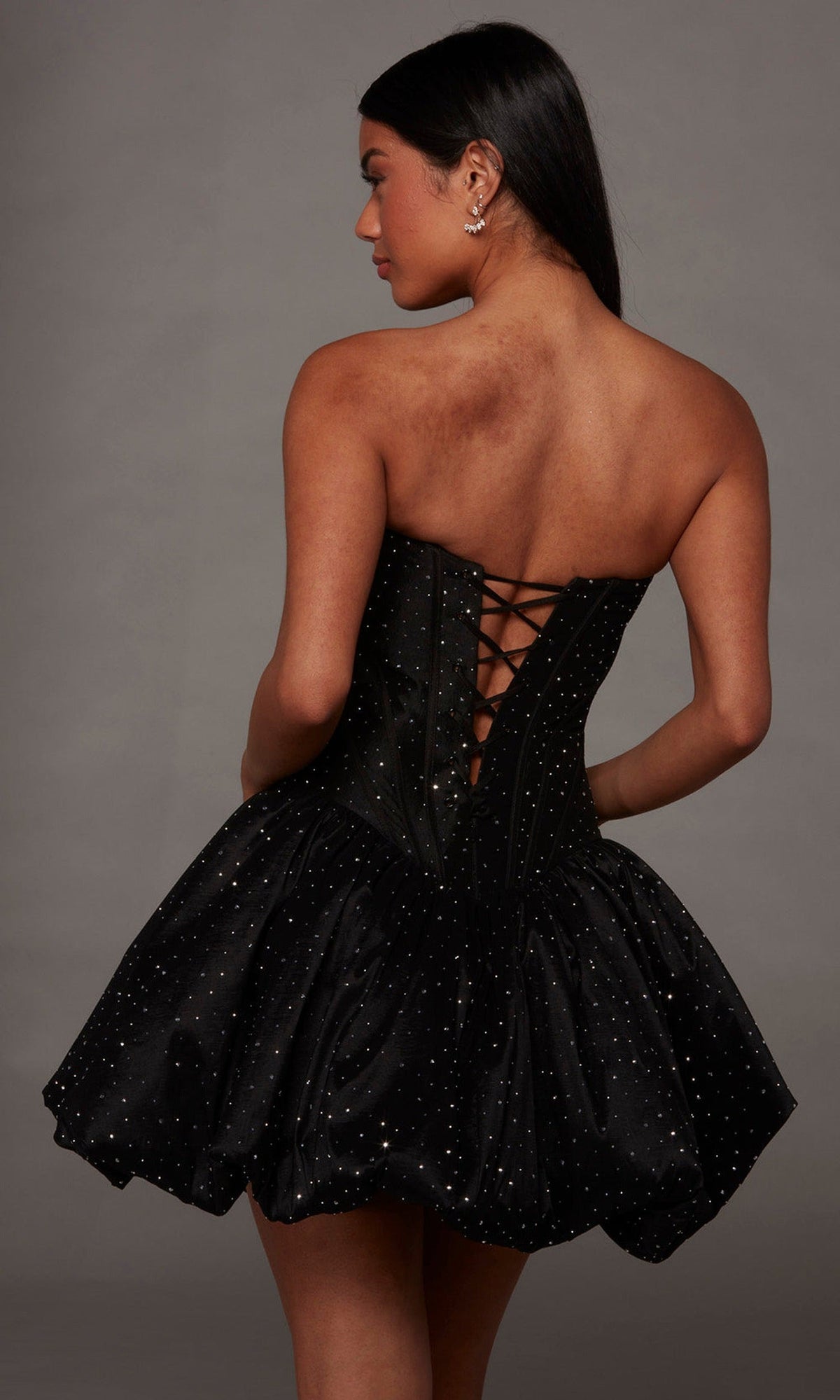Alyce Paris 30125 - Rhinestone Studded Bubble Hem Party Dress