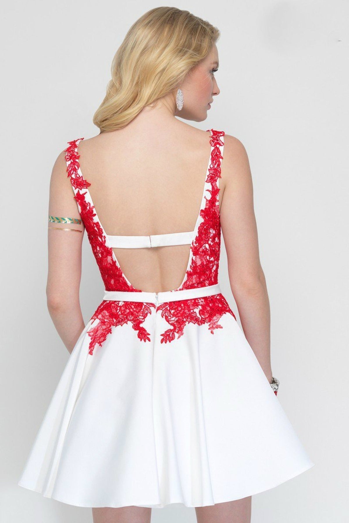 Alyce Paris -3689 Lace Embellished Bodice Strapless A-Line Dress