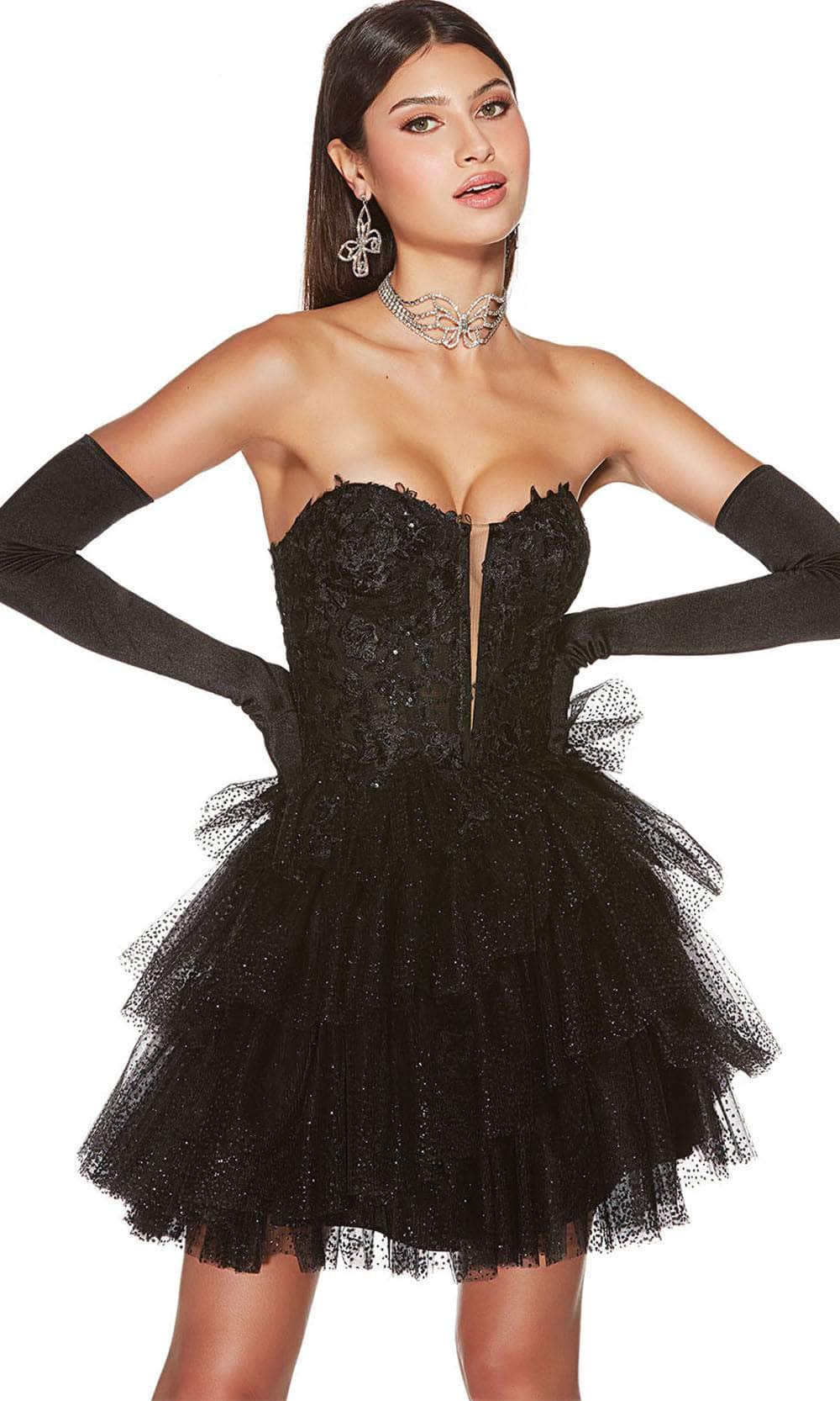 Alyce Paris 3766 - Embroidered Sequin A-Line Cocktail Dress - designer homecoming dress at Silhouette Dresses