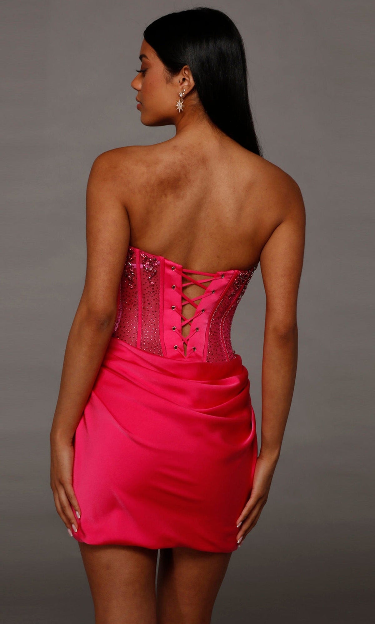 Alyce Paris 40186 - Scoop Neck Drop Waist Beaded Dress