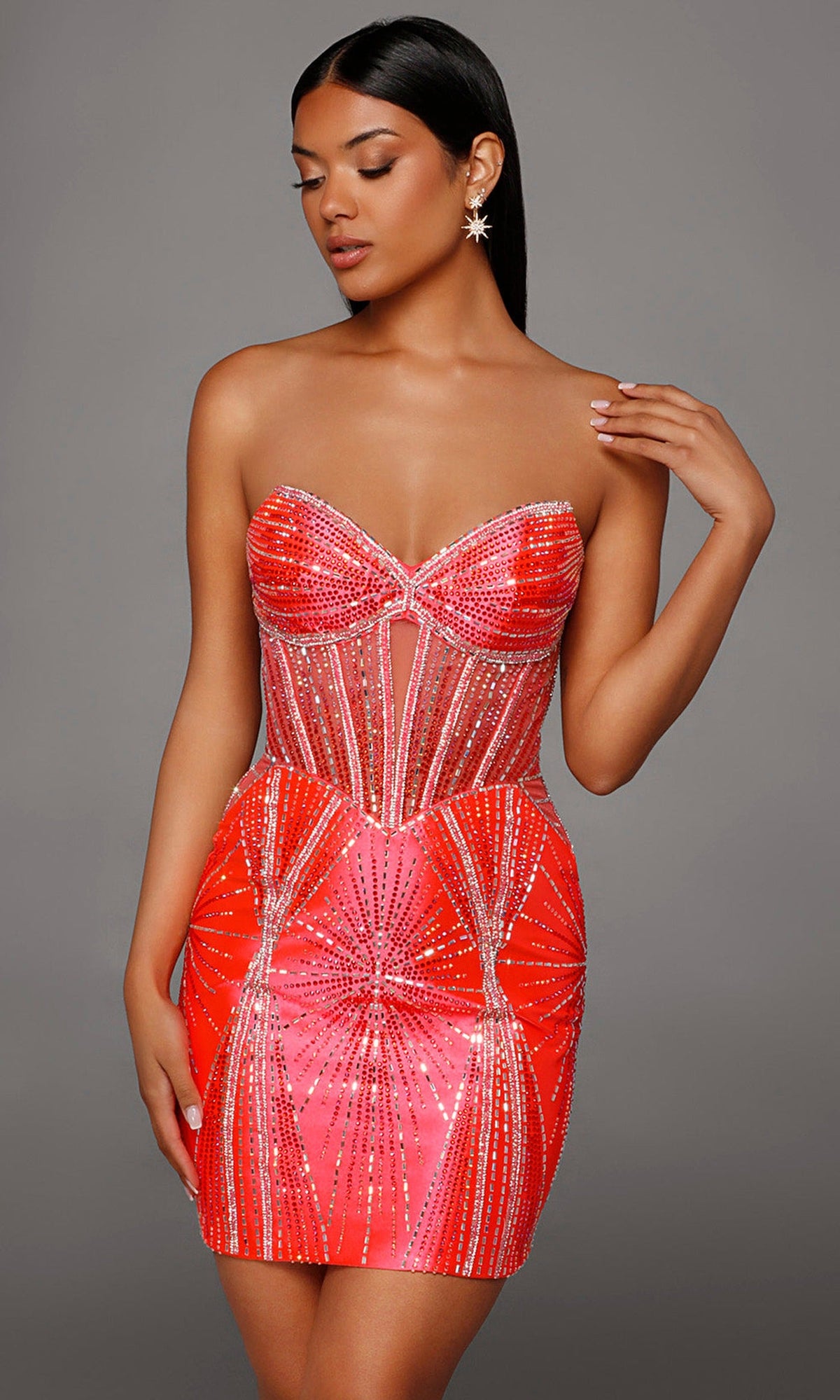 Alyce Paris 40232 - Jeweled Sweetheart Neck Bodycon Dress
